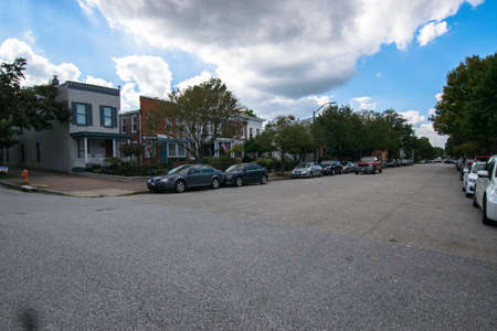 Federal Hill Park overlooking Batimore City, Marylandのeditorial素材