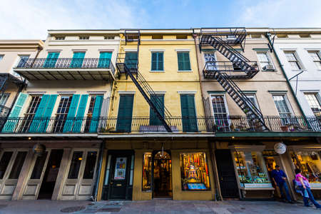 Royal Street in Downtown New Orleans, Louisiana French Quartersのeditorial素材