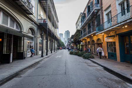 Royal Street in Downtown New Orleans, Louisiana French Quartersのeditorial素材