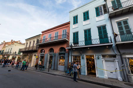 Royal Street in Downtown New Orleans, Louisiana French Quartersのeditorial素材