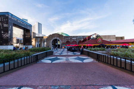 Woldenberg Park New Orleans, Louisianaのeditorial素材