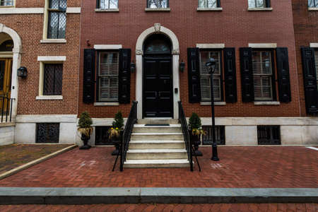 Homes near rittenhouse square in philadelphia, pennsylvaniaのeditorial素材