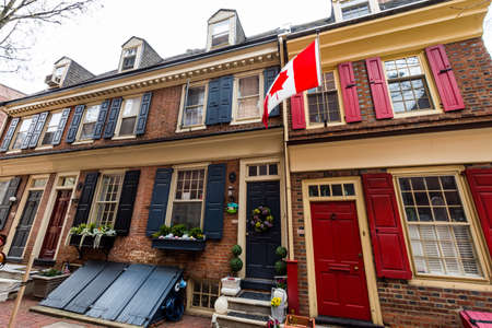 Elfreths Alley in philadelphia, Pennsylvania in spring