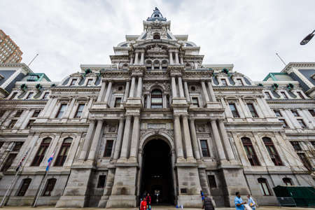 City Hall in center city philadelphia, pennsylvania during springのeditorial素材