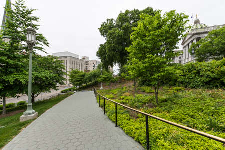 Capitol Park in downtown Harrisburg, pennsylvaniaの写真素材