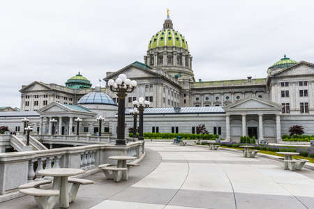 Capitol building in Downtown Harrisburg, pennsylvaniaの写真素材
