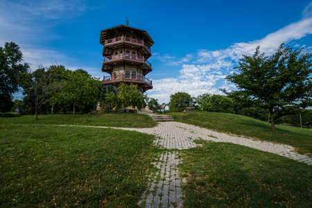 Patterson Park Pagoda in Baltimore, Marylandの写真素材