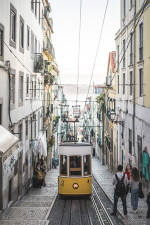 Cable car in Lisbonのeditorial素材