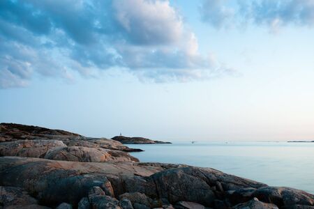 Part of the rocky coastline in western swedenの写真素材