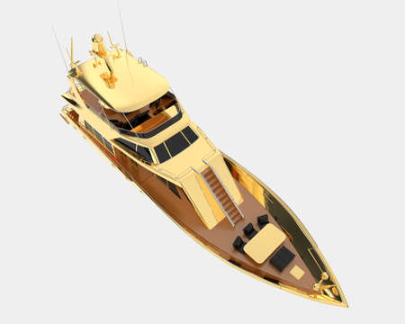 Super yacht isolated on background. 3d rendering - illustrationの写真素材