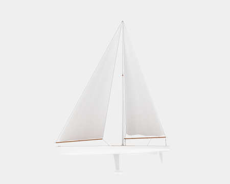 Sail boat isolated on background. 3d rendering - illustrationの写真素材