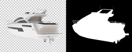 Luxury yacht isolated on background. 3d rendering - illustration