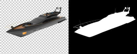 Mega yacht isolated on background. 3d rendering - illustrationの写真素材