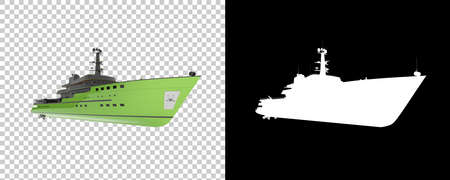 Mega yacht isolated on background. 3d rendering - illustrationの写真素材