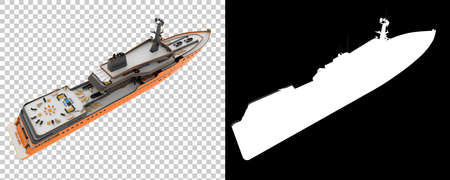 Super yacht isolated on background. 3d rendering - illustrationの写真素材