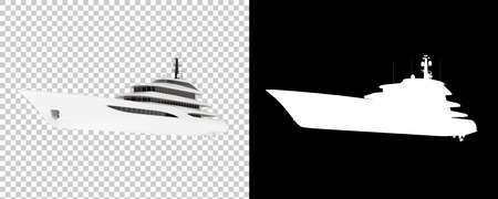 Mega yacht isolated on background. 3d rendering - illustrationの写真素材