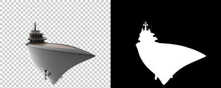 Mega yacht isolated on background. 3d rendering - illustrationの写真素材