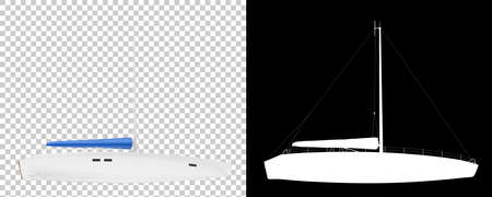 Sail boat isolated on background. 3d rendering - illustrationの写真素材