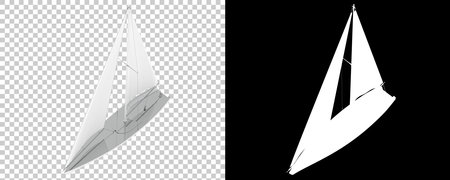 Sail boat isolated on background. 3d rendering - illustrationの写真素材