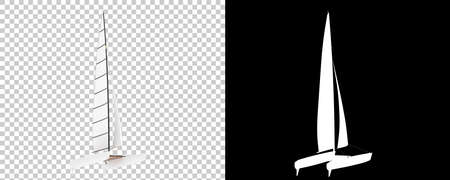 Sail boat isolated on background. 3d rendering - illustrationの写真素材