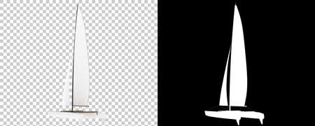 Sail boat isolated on background. 3d rendering - illustrationの写真素材