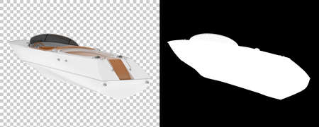 Speed boat isolated on background. 3d rendering - illustrationの写真素材