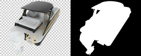 Small boat isolated on background. 3d rendering - illustrationの写真素材