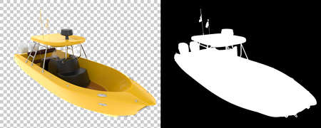 Fishing boat isolated on background. 3d rendering - illustration