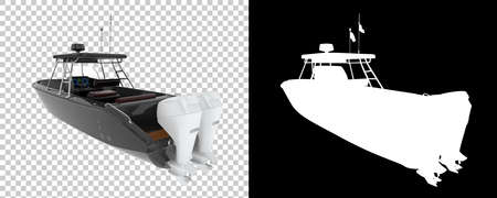 Fishing boat isolated on background. 3d rendering - illustration