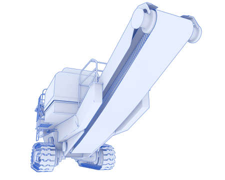 Cold planer isolated on background. 3d rendering - illustration