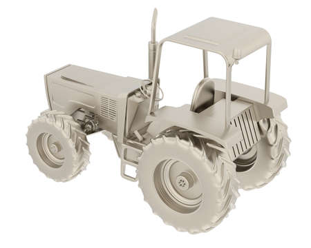 Tractor isolated on background. 3d rendering - illustrationの写真素材