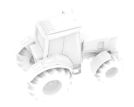 Big farming vehicle isolated on background. 3d rendering - illustrationの写真素材