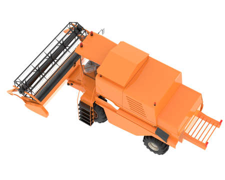Harvester isolated on background. 3d rendering - illustration