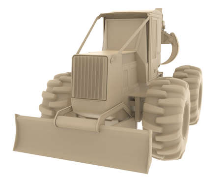 Skidder isolated on background. 3d rendering - illustrationの写真素材
