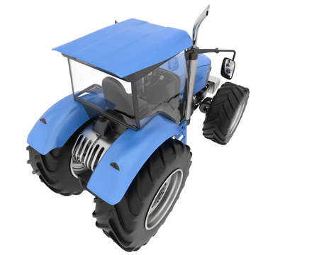 Large tractor isolated on background. 3d rendering - illustrationの写真素材