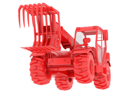 Forest machine isolated on background. 3d rendering - illustration