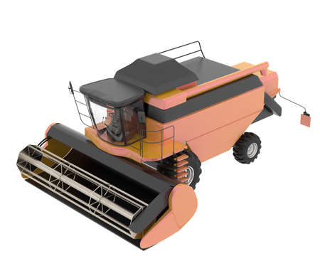 Harvester isolated on background. 3d rendering - illustration
