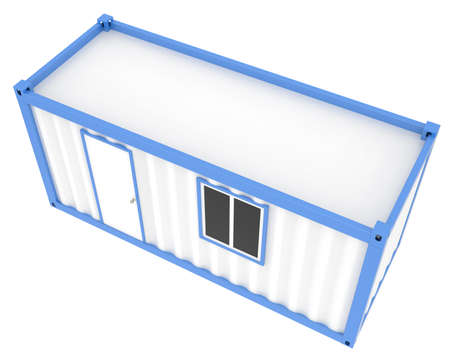 Container isolated on background. 3d rendering - illustration