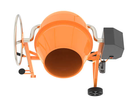 Concrete mixer isolated on background. 3d rendering - illustrationの写真素材