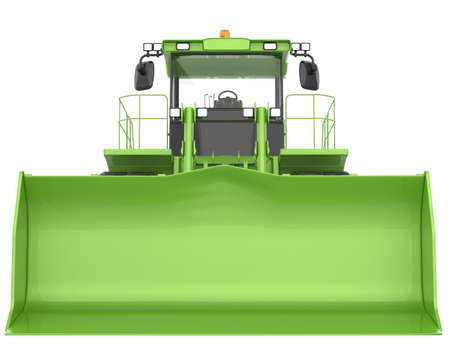 Bulldozer isolated on background. 3d rendering - illustration