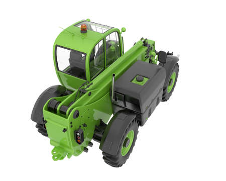 Telehandler isolated on background. 3d rendering - illustration