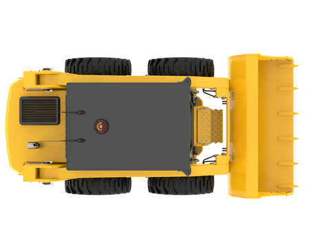 Skid steer loader isolated on background. 3d rendering - illustration
