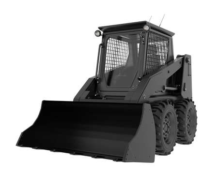 Skid steer loader isolated on background. 3d rendering - illustrationの写真素材