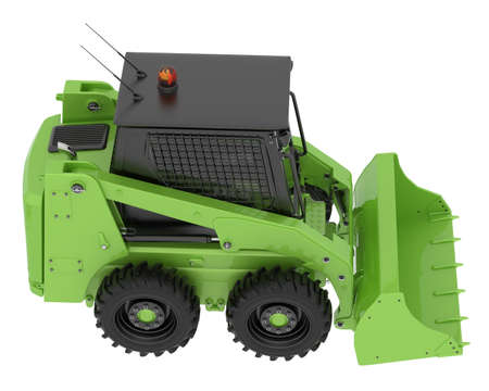 Skid steer loader isolated on background. 3d rendering - illustrationの写真素材