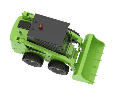 Skid steer loader isolated on background. 3d rendering - illustrationの写真素材