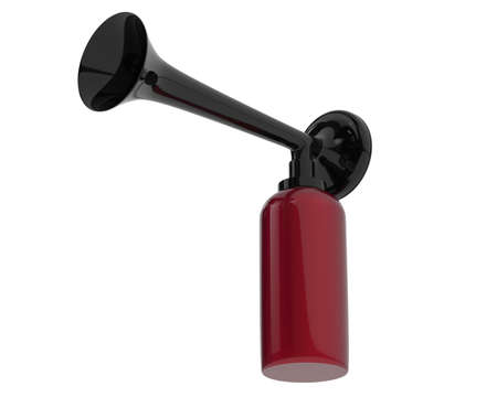 Air horn isolated on grey background. 3d rendering - illustration