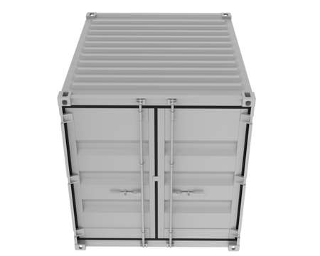 Container isolated on white background. 3d rendering - illustration