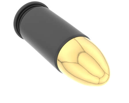 Bullet isolated on background. 3d rendering - illustrationの写真素材
