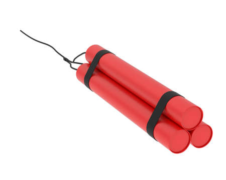 Dynamite isolated on background. 3d rendering - illustrationの写真素材