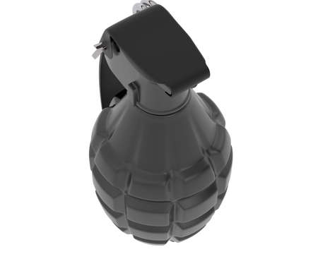 Hand grenade isolated on background. 3d rendering - illustrationの写真素材